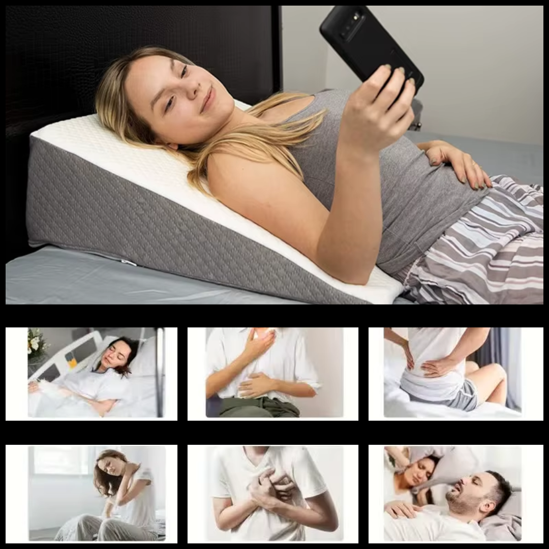 הכרית העשויה ספוג זיכרון להקלה על צרבות ומניעת כאבי גב מבית SleepMedica