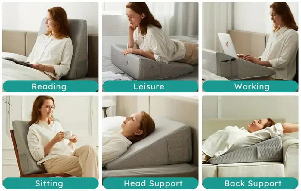 הכרית העשויה ספוג זיכרון להקלה על צרבות ומניעת כאבי גב מבית SleepMedica