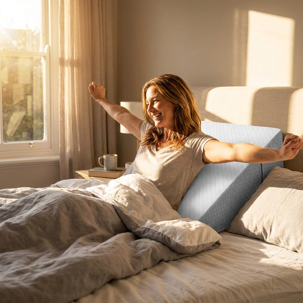 כרית שיפוע אורטופדית לשינה מבית SleepMedica– מקלה על צרבות ונחירות ומשפרת את זרימת הדם