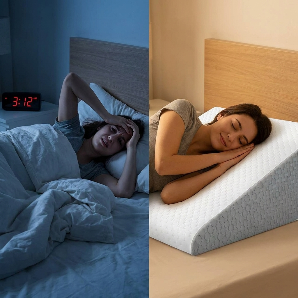 כרית שיפוע אורטופדית לשינה מבית SleepMedica– מקלה על צרבות ונחירות ומשפרת את זרימת הדם